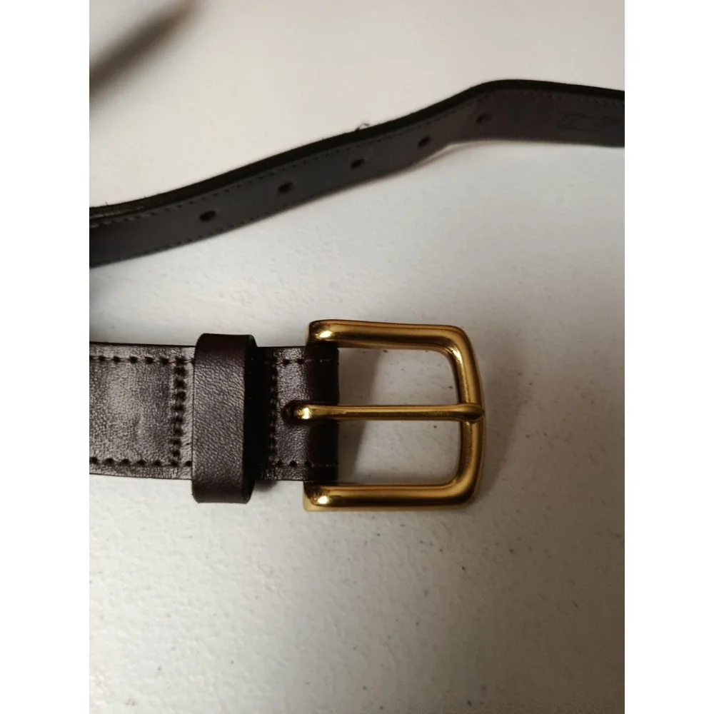 Manufacturers Golf Country Vineyard Vines LEATHER Ribbon Belt 40 Blue